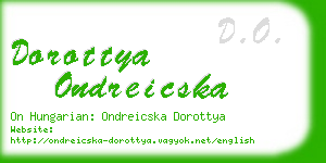 dorottya ondreicska business card